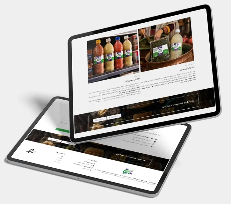 طراحی سایت فروشگاه محصولات غذایی ریحان - رواج